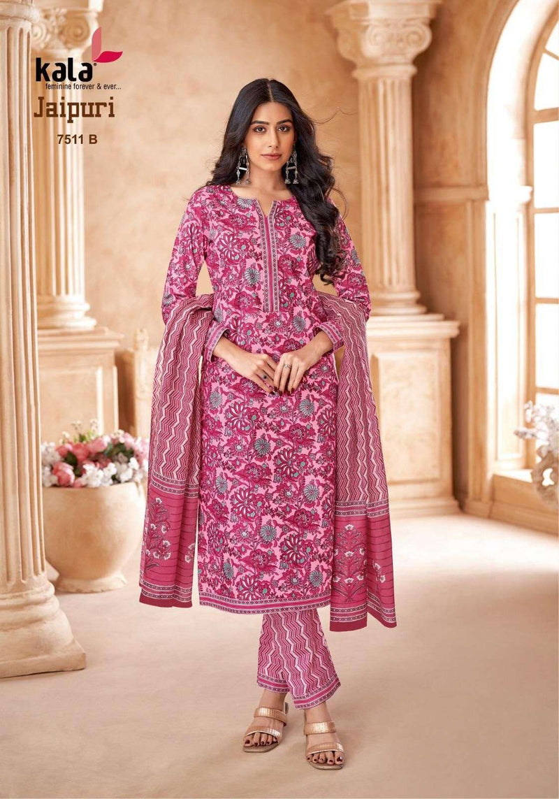 Kala Fashion Jaipuri Vol 7 Premium Cotton Fancy Salwar Kameez