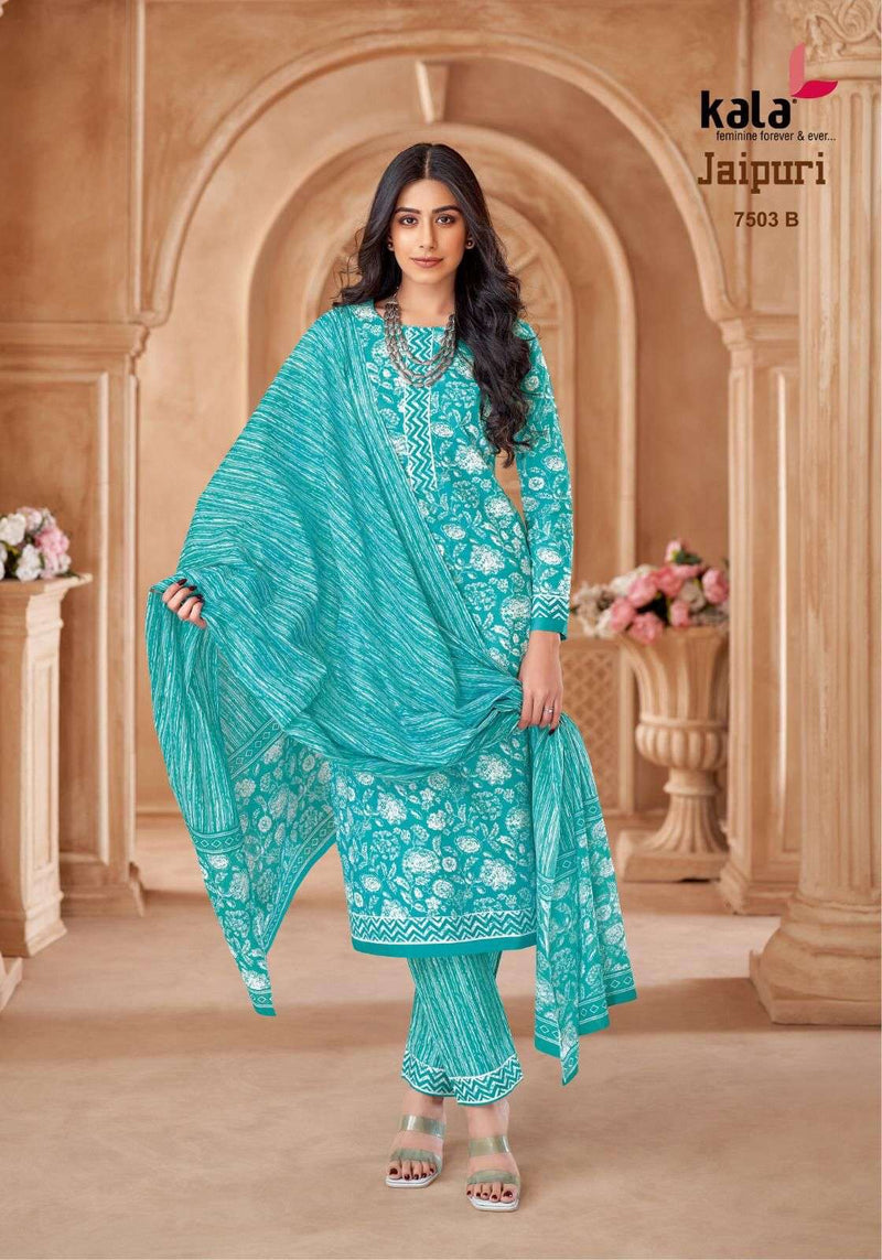 Kala Fashion Jaipuri Vol 7 Premium Cotton Fancy Salwar Kameez