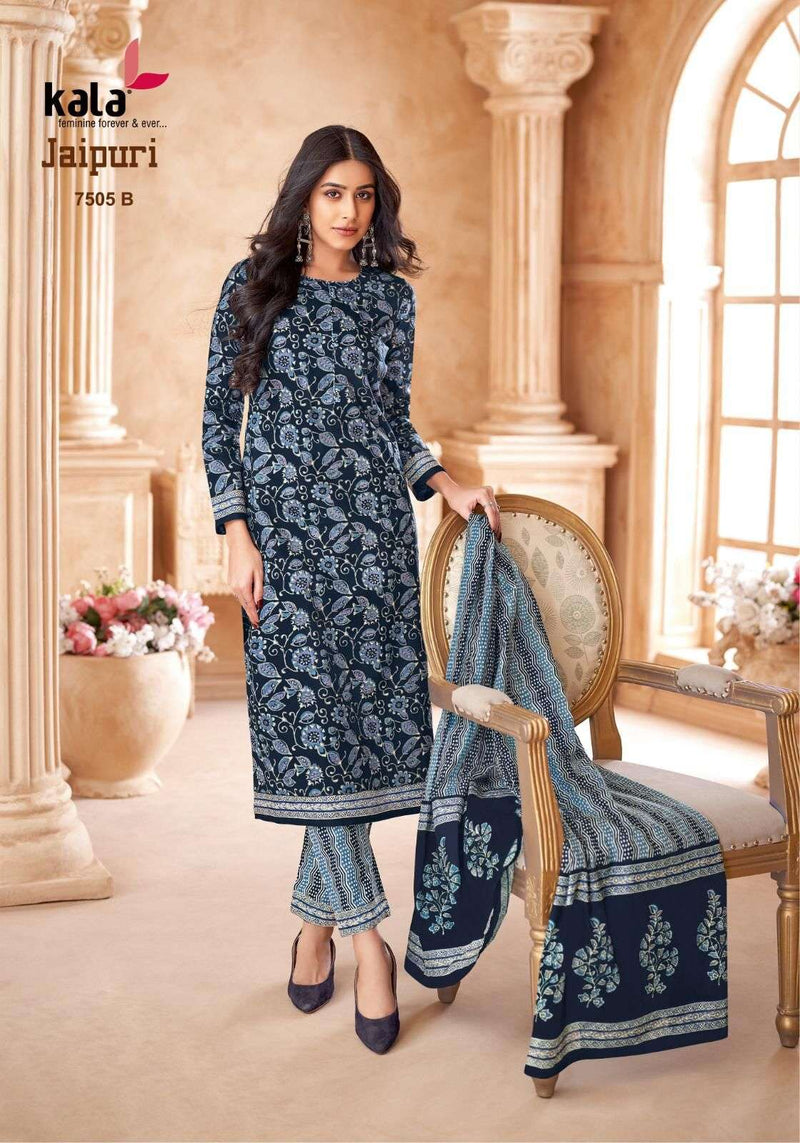 Kala Fashion Jaipuri Vol 7 Premium Cotton Fancy Salwar Kameez