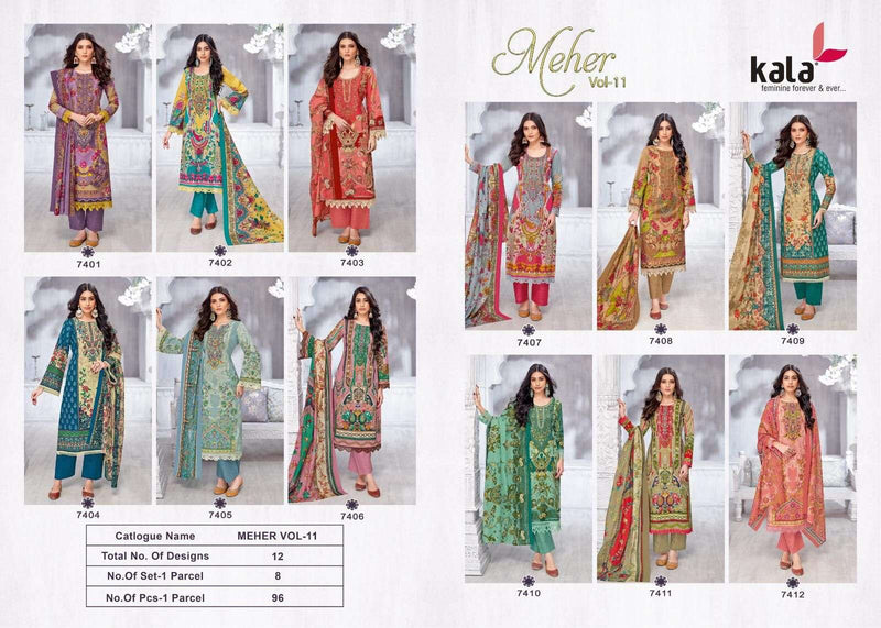 Kala Fashion Meher Vol 22 Premium Cotton Printed Karachi Printed Salwar Kameez