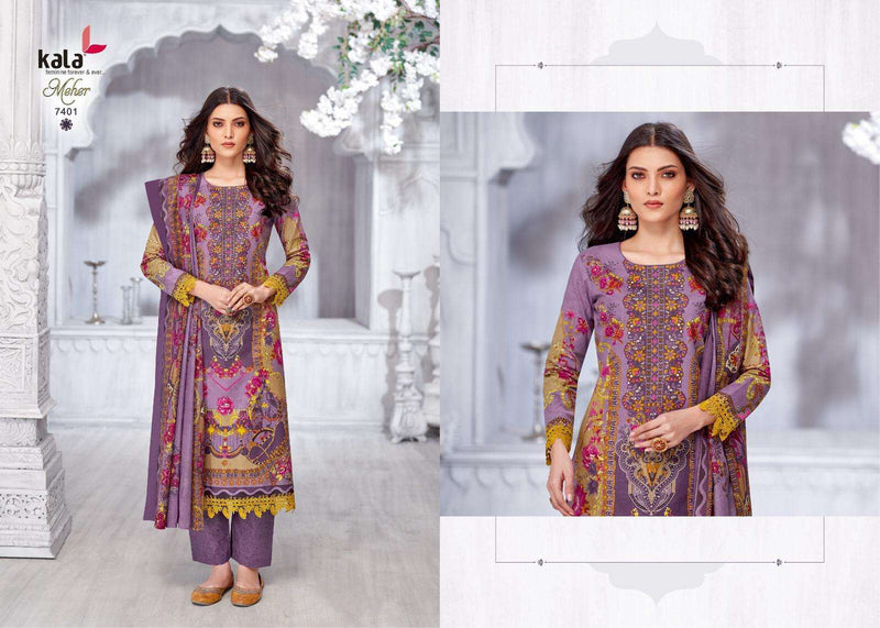 Kala Fashion Meher Vol 22 Premium Cotton Printed Karachi Printed Salwar Kameez