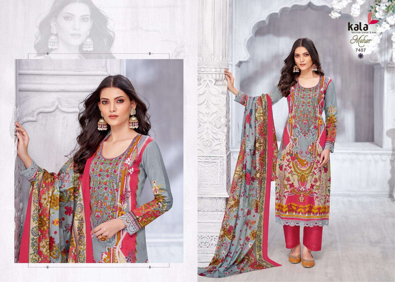 Kala Fashion Meher Vol 22 Premium Cotton Printed Karachi Printed Salwar Kameez