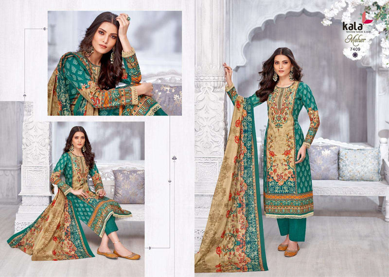 Kala Fashion Meher Vol 22 Premium Cotton Printed Karachi Printed Salwar Kameez