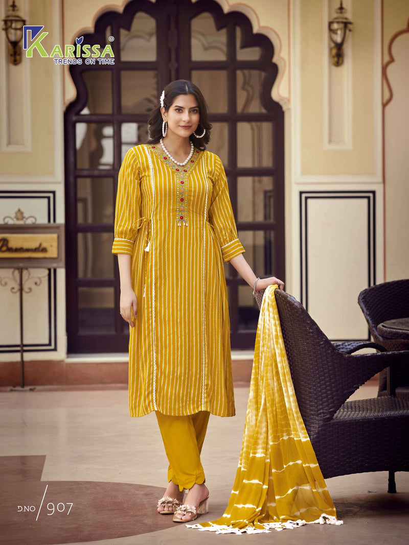 Karissa Merkee Viscose Designer Combo Set Of Kurti