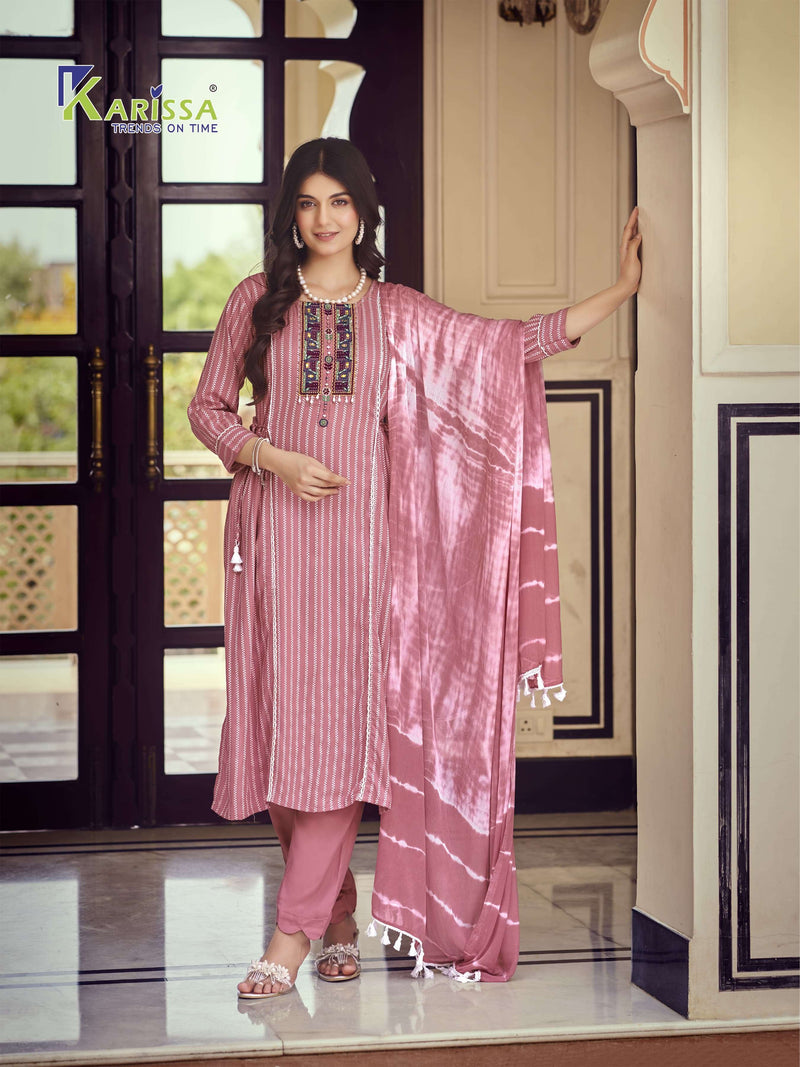 Karissa Merkee Viscose Designer Combo Set Of Kurti