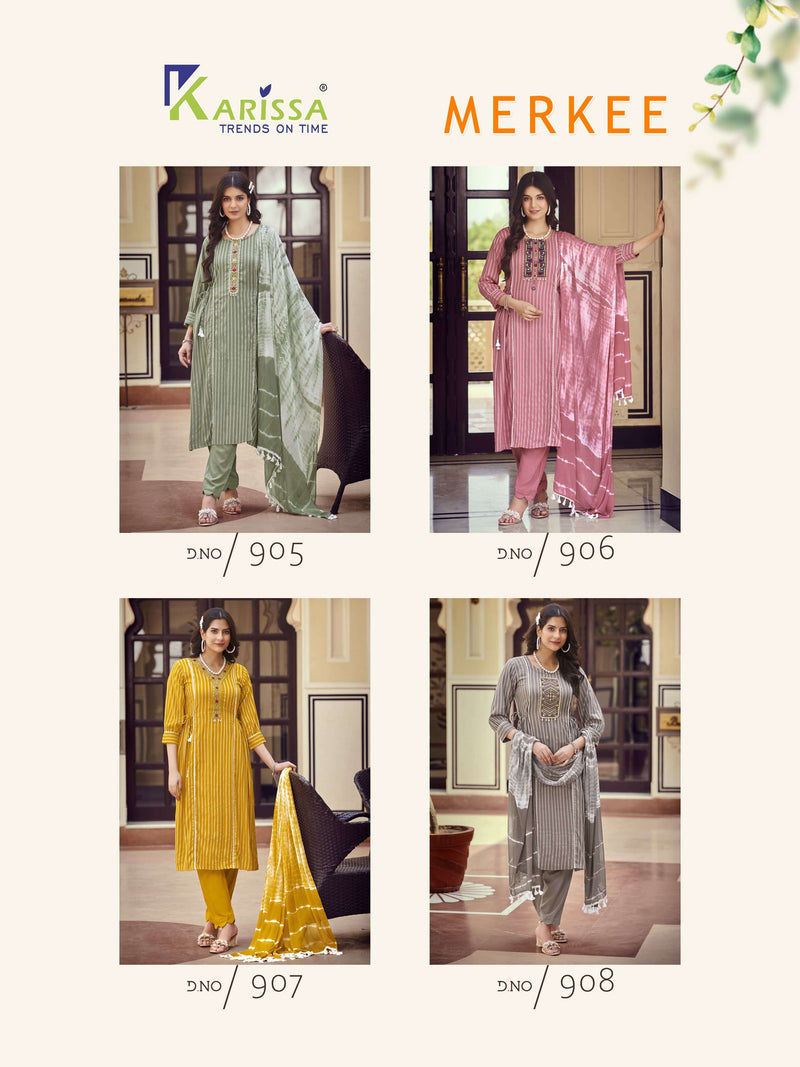 Karissa Merkee Viscose Designer Combo Set Of Kurti
