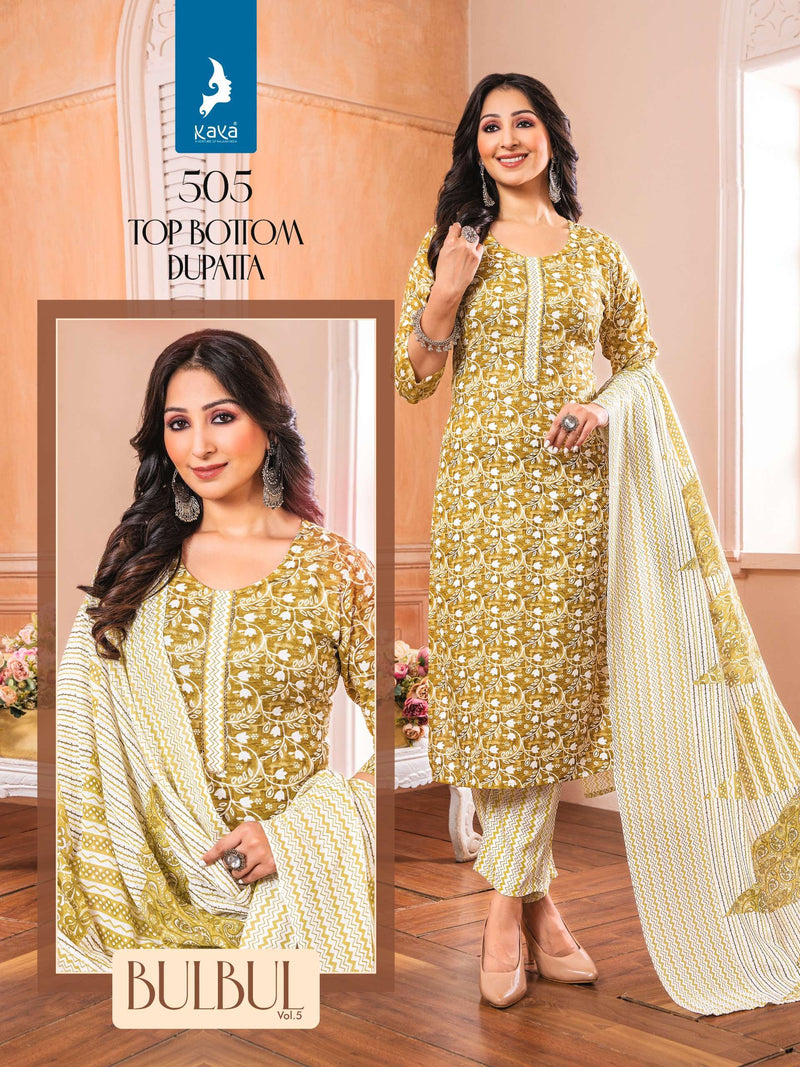 Kaya Bulbul Vol 5 Rayon Digital Print Party Wear Combo Set Of Kurti
