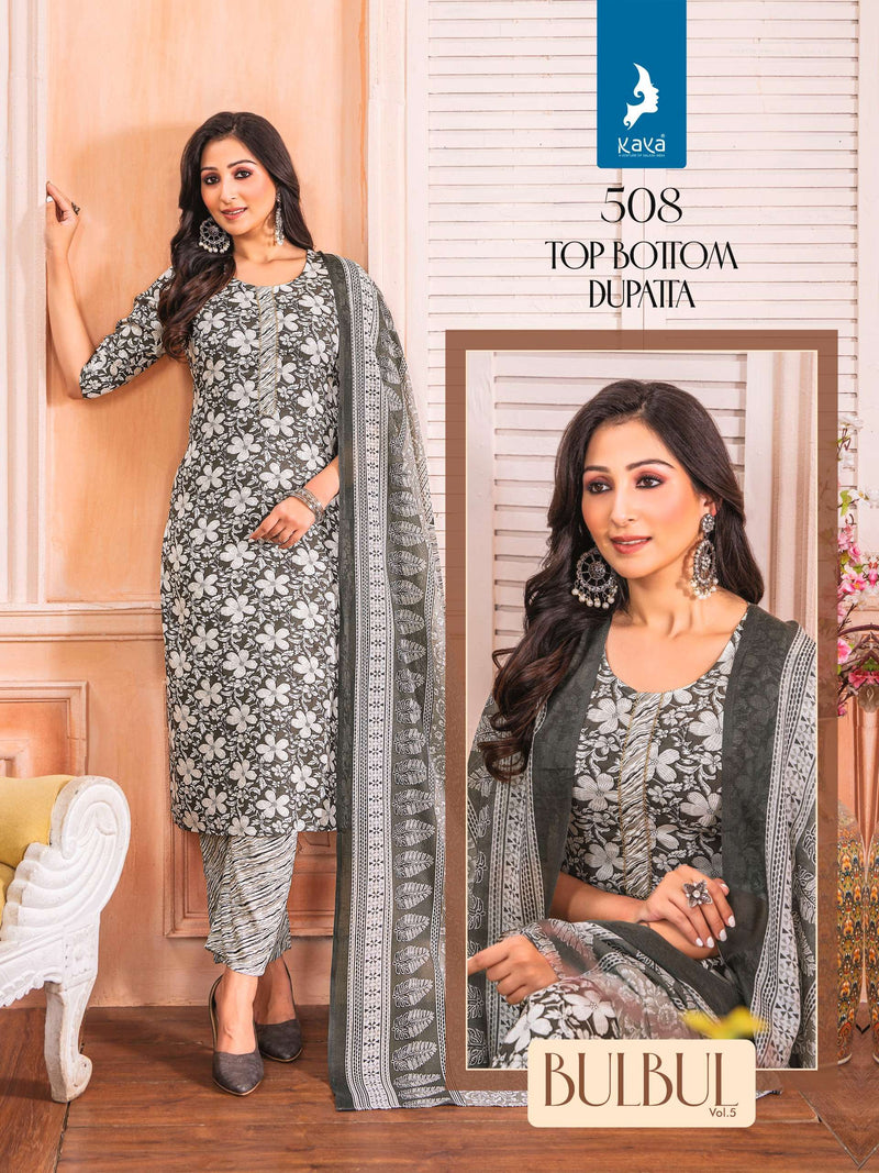Kaya Bulbul Vol 5 Rayon Digital Print Party Wear Combo Set Of Kurti