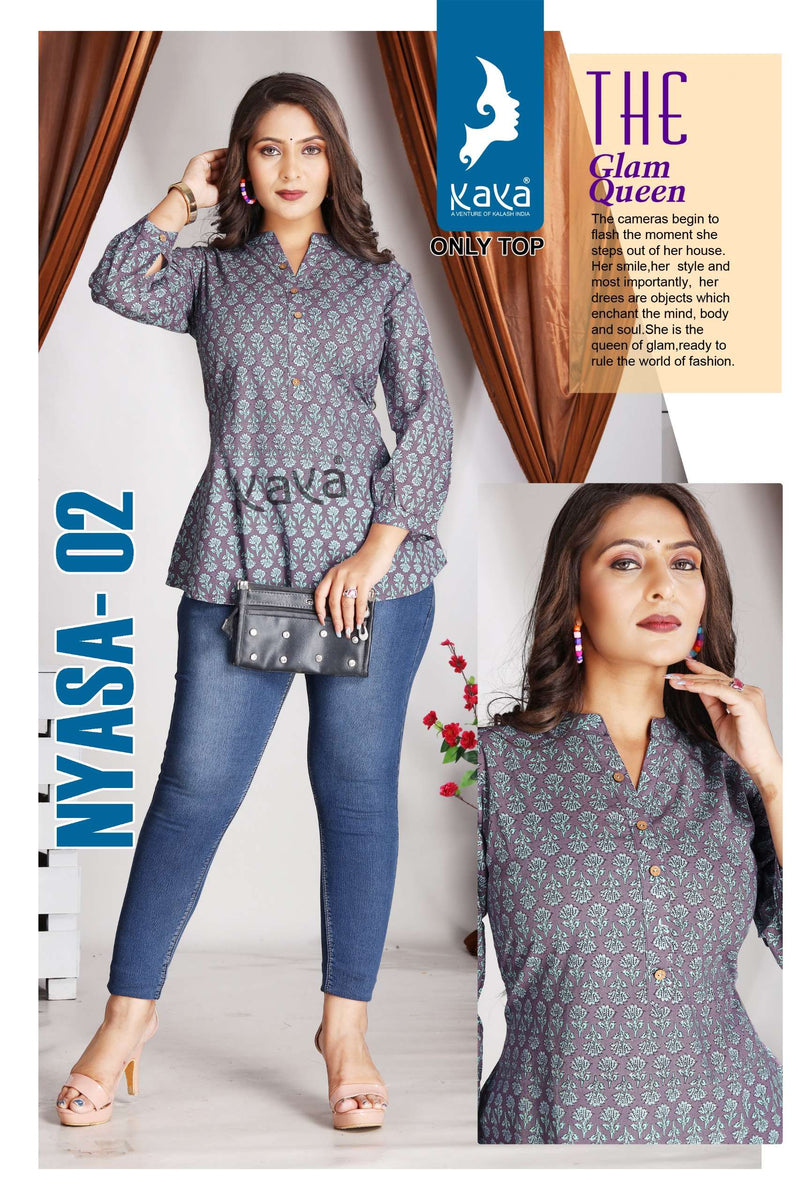 Kaya Nyasa Cotton Fancy Designer Daily Wear Western Short Set Of Tops