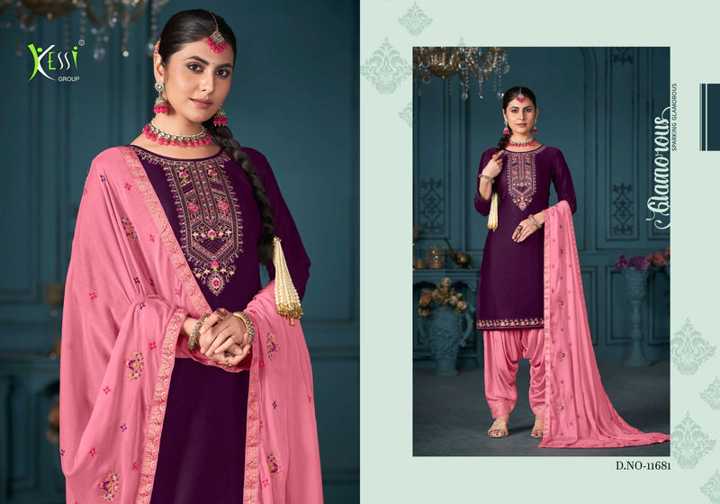 Kessi Patiala House Vol 99 Jam Silk Cotton Work With Editional Diamond Work Salwar Kameez