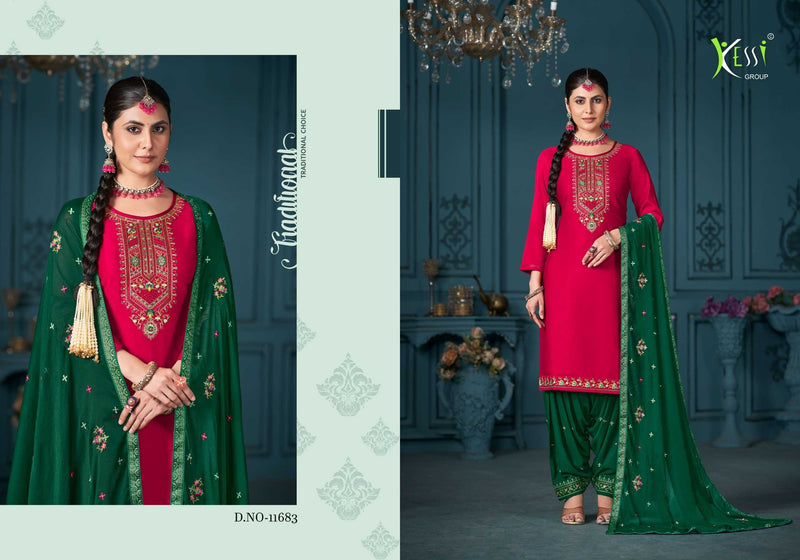 Kessi Patiala House Vol 99 Jam Silk Cotton Work With Editional Diamond Work Salwar Kameez