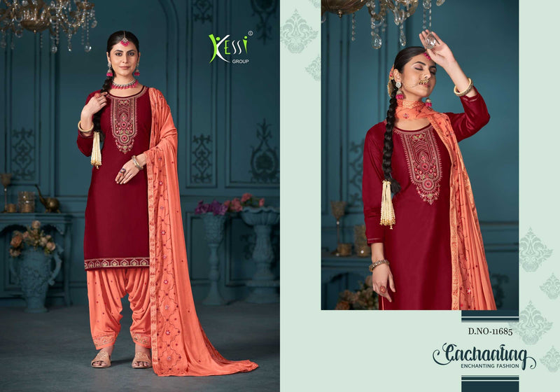 Kessi Patiala House Vol 99 Jam Silk Cotton Work With Editional Diamond Work Salwar Kameez