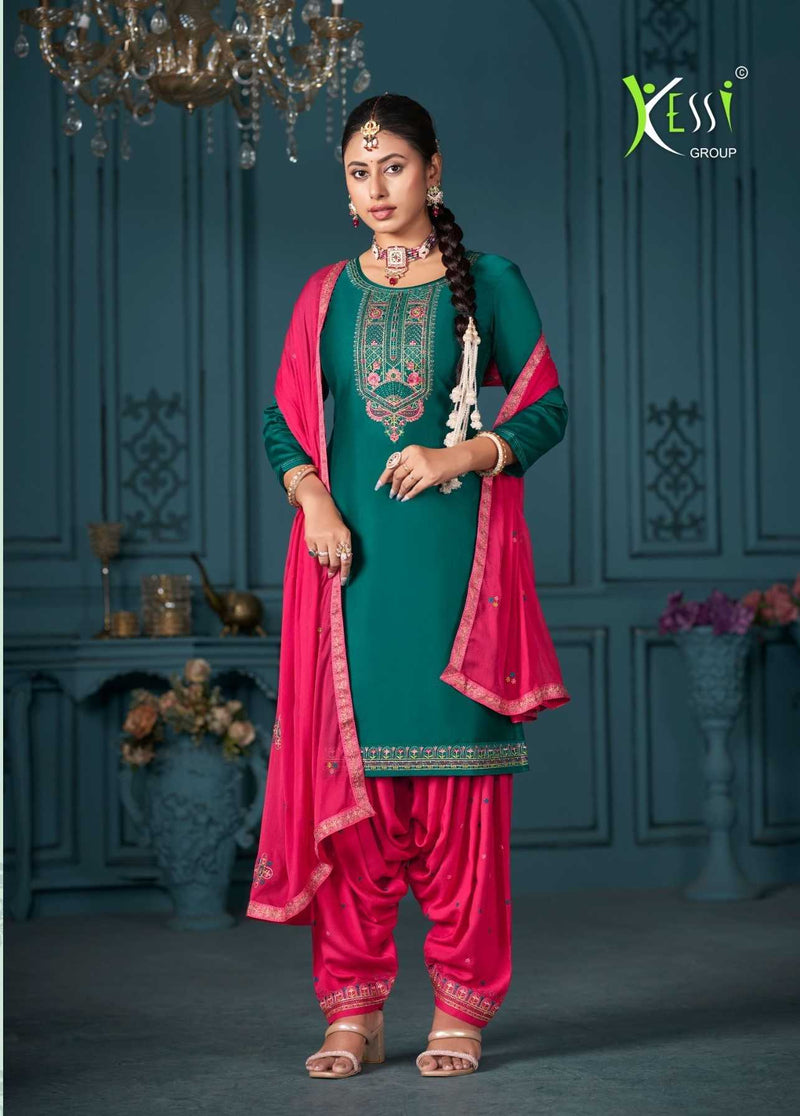 Kessi Patiala House Vol 99 Jam Silk Cotton Work With Editional Diamond Work Salwar Kameez
