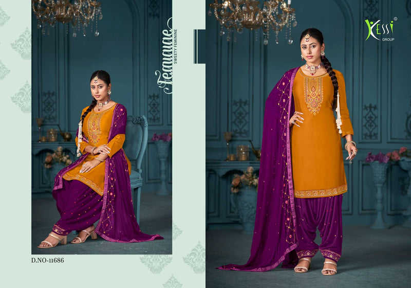 Kessi Patiala House Vol 99 Jam Silk Cotton Work With Editional Diamond Work Salwar Kameez