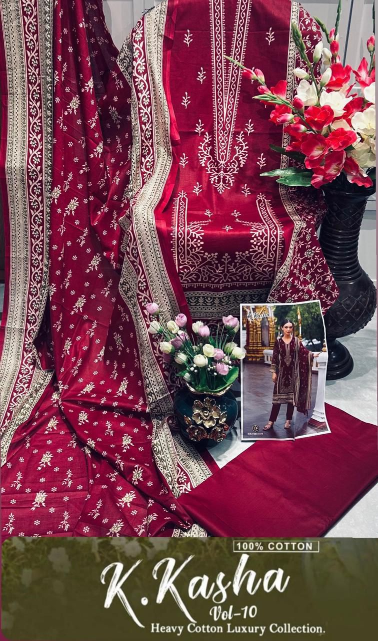 Keval Fab K Kasha Vol 10 Pure Cotton Printed Daily Wear Salwar Suit