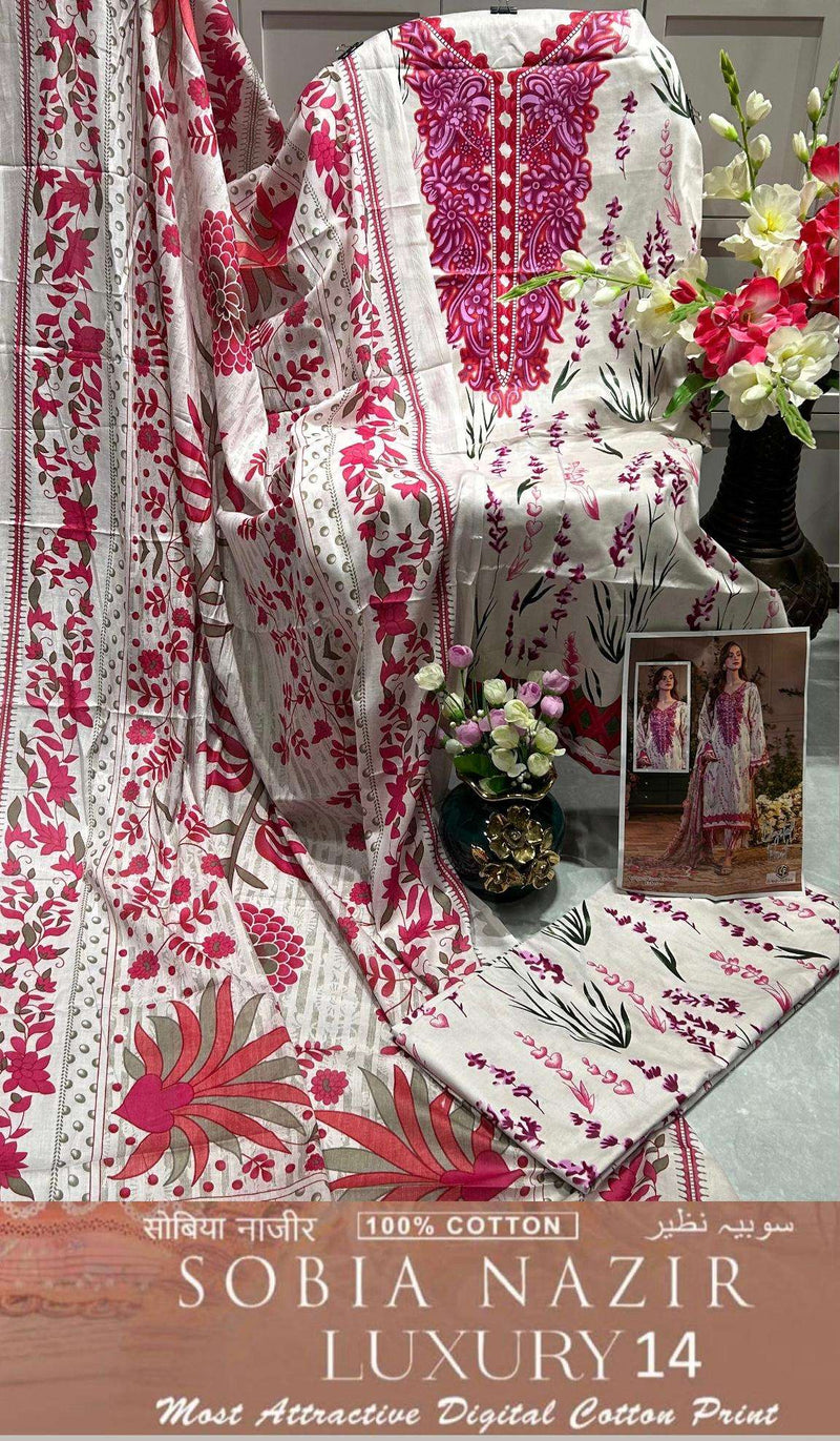 Keval Fab Sobia Nazir Vol 14 Cotton Digital Karachi Printed Salwar Kameez