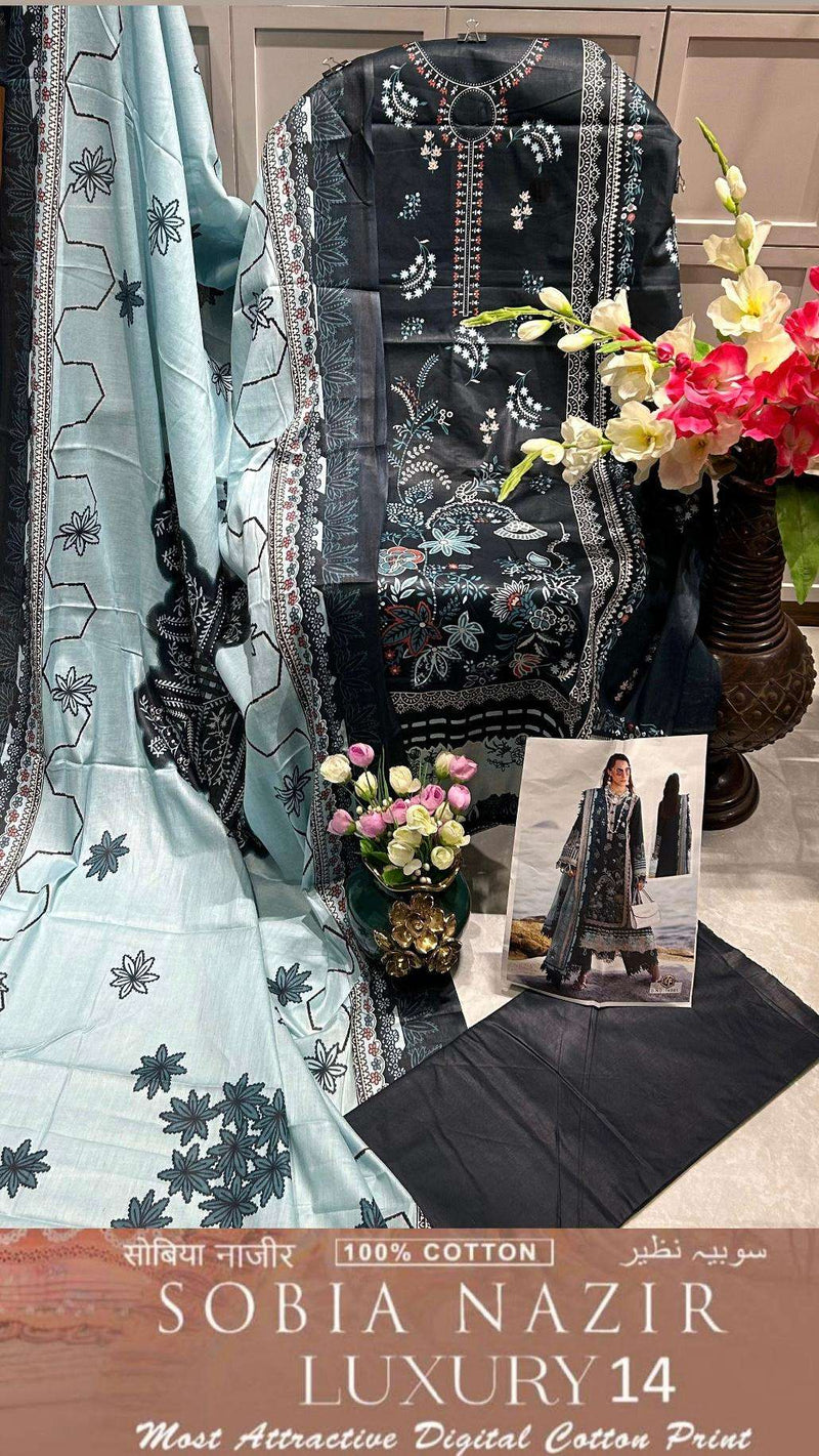 Keval Fab Sobia Nazir Vol 14 Cotton Digital Karachi Printed Salwar Kameez