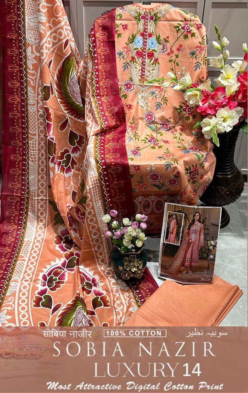 Keval Fab Sobia Nazir Vol 14 Cotton Digital Karachi Printed Salwar Kameez