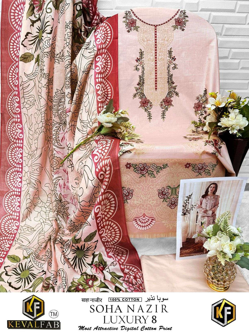 Keval Fab Soha Nazir Vol 8 Heavy Cotton Print Casual Wear Salwar Kameez