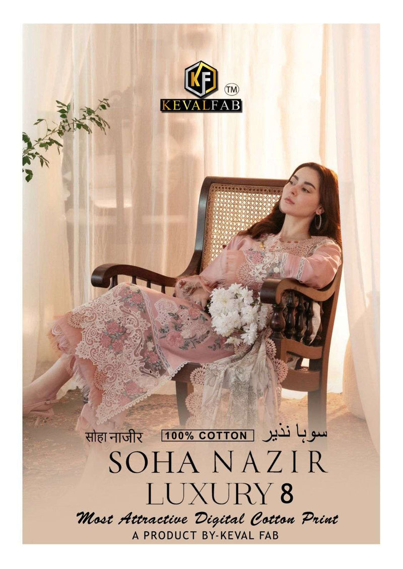 Keval Fab Soha Nazir Vol 8 Heavy Cotton Print Casual Wear Salwar Kameez