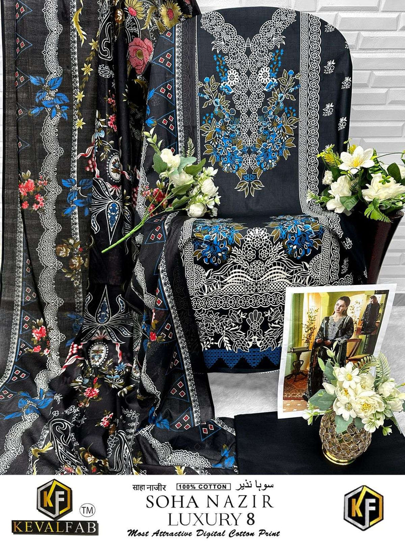 Keval Fab Soha Nazir Vol 8 Heavy Cotton Print Casual Wear Salwar Kameez