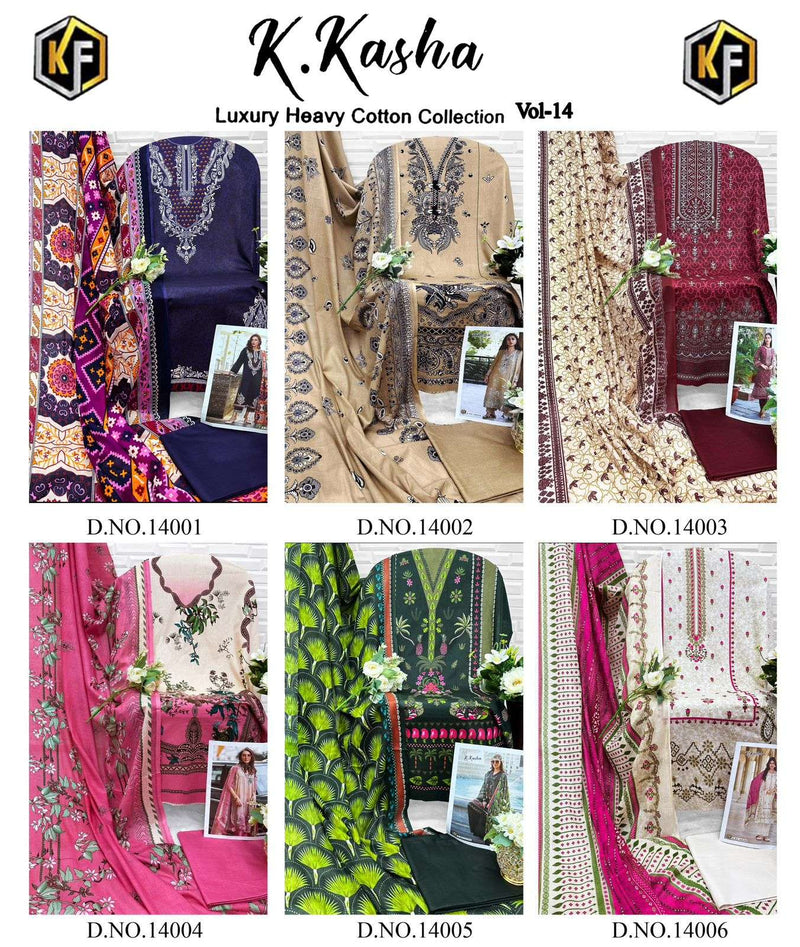 Keval Fab K Kasha Vol 14 Pure Cotton Printed Casual Wear Salwar Suit
