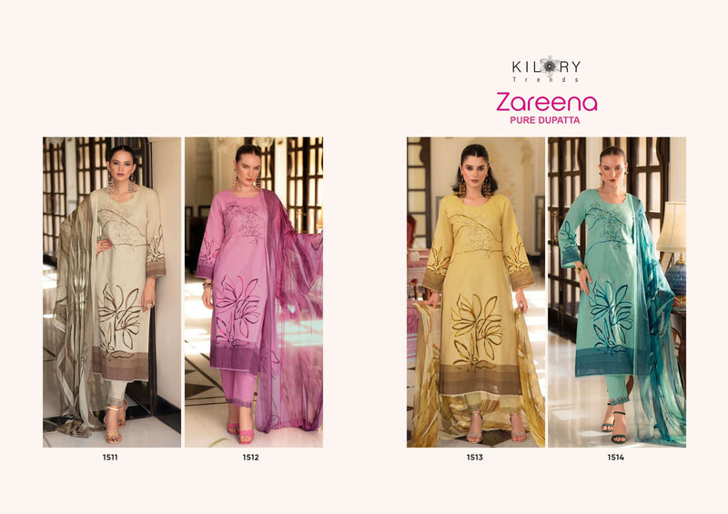 Kilory Trends Zareena Pure Cotton Embroidered Fancy Work Salwar Suit