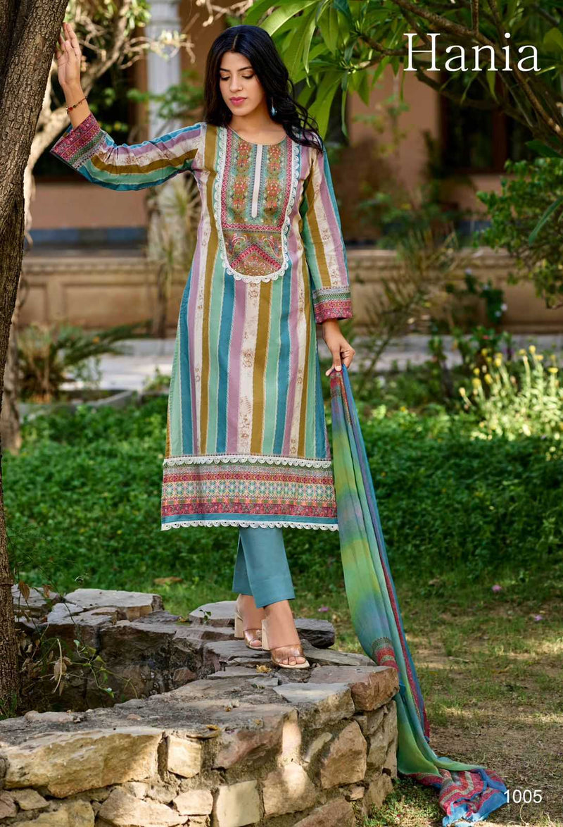 Kilory Trendz Hania Lawn Cotton With Fancy Embroidery Work Salwar Suit