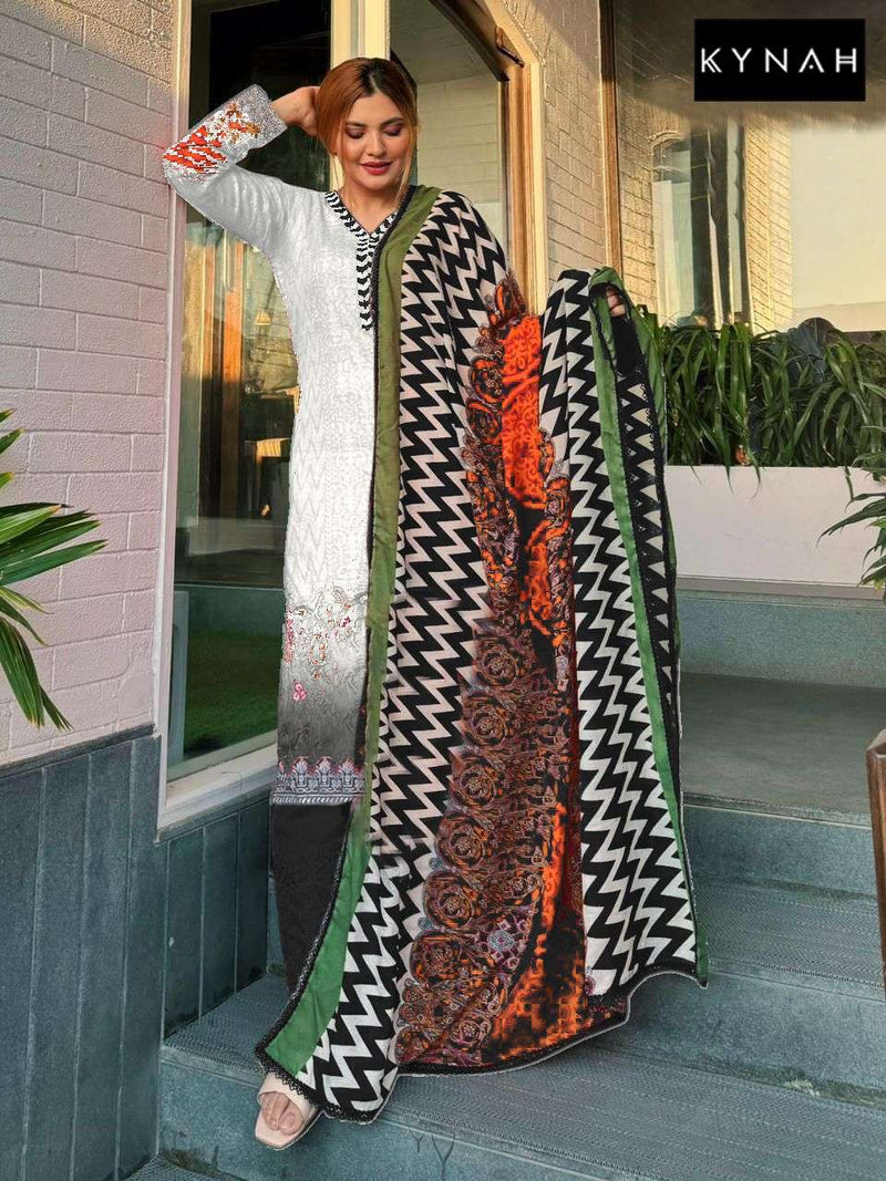Kynah D No 2156 Cotton Print With Exclusive Embroidery Party Wear Salwar Kameez