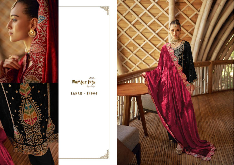 Mumtaz Arts Lahar Pure Velvet With Embroidery Work Pakistani Salwar Suit