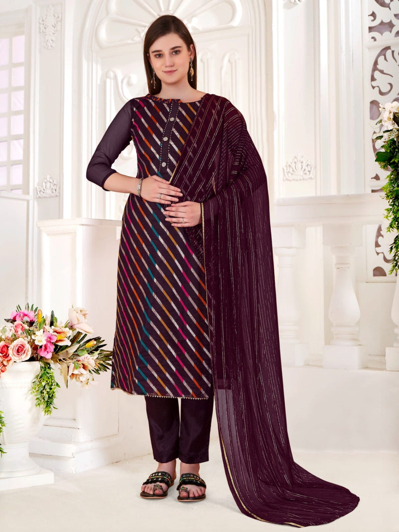 Mf Organza Lahariya Organza Salwar Suits Material