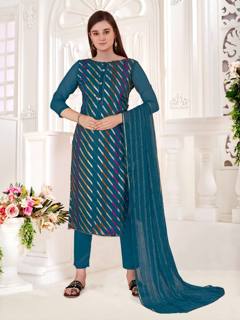 Mf Organza Lahariya Organza Salwar Suits Material