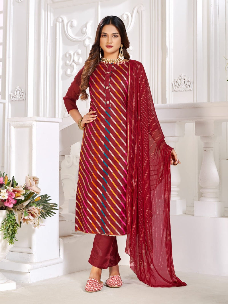Mf Organza Lahariya Organza Salwar Suits Material