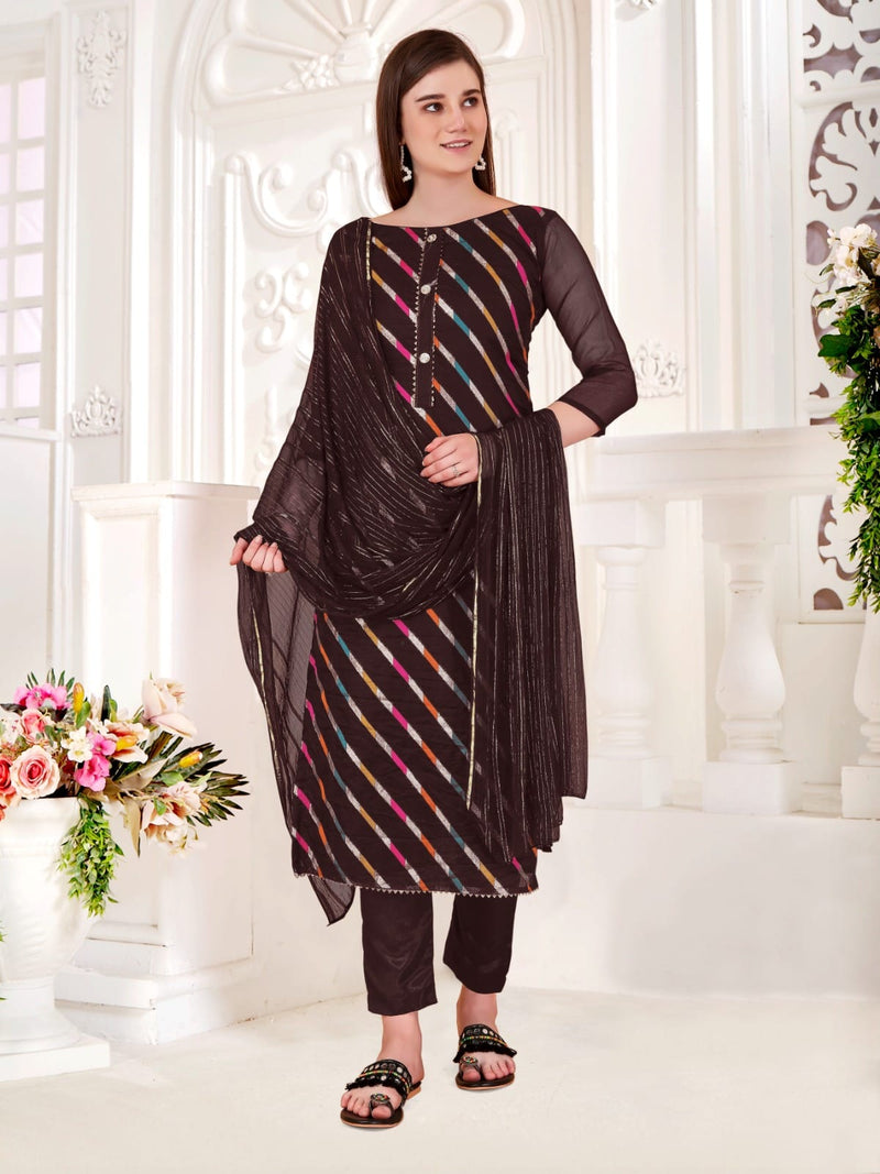 Mf Organza Lahariya Organza Salwar Suits Material