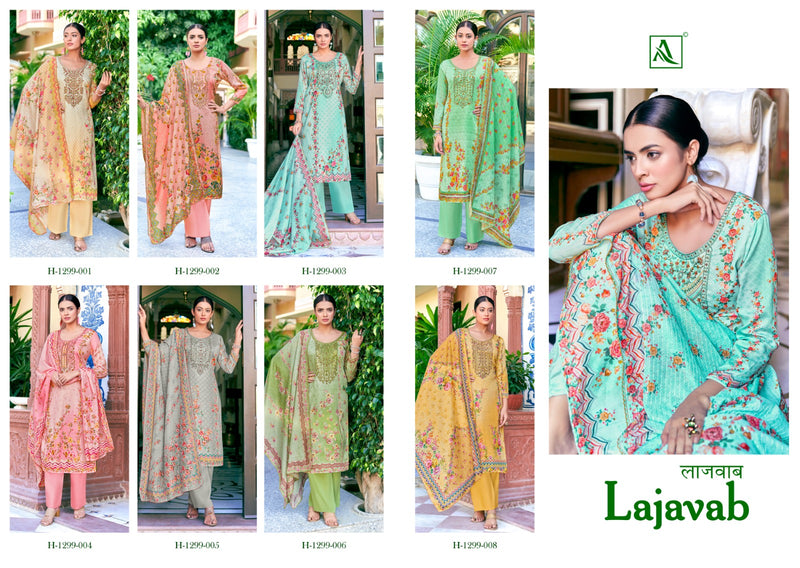 Alok Suits Lajawab Jam Cotton Fancy Embroidery Work Salwar Suit Collection