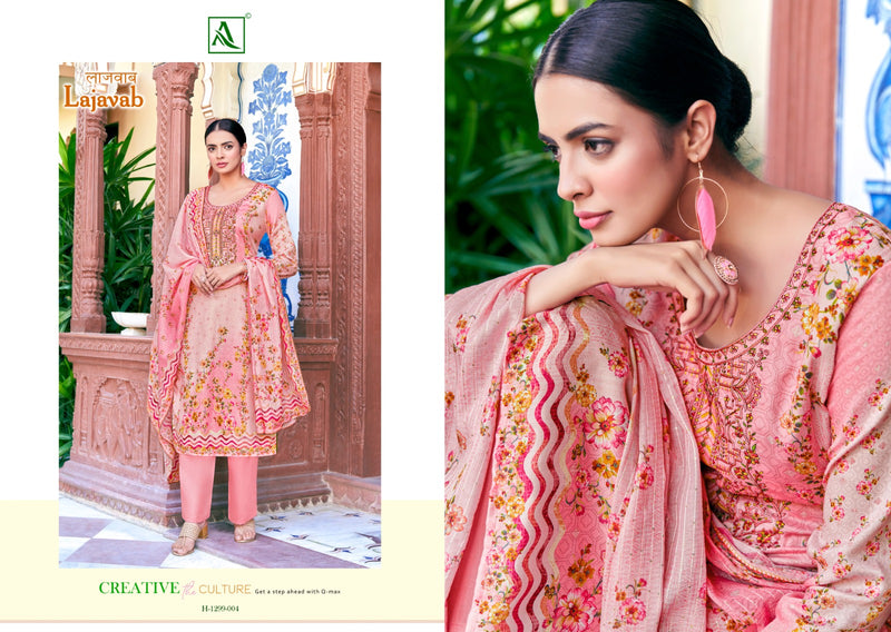 Alok Suits Lajawab Jam Cotton Fancy Embroidery Work Salwar Suit Collection