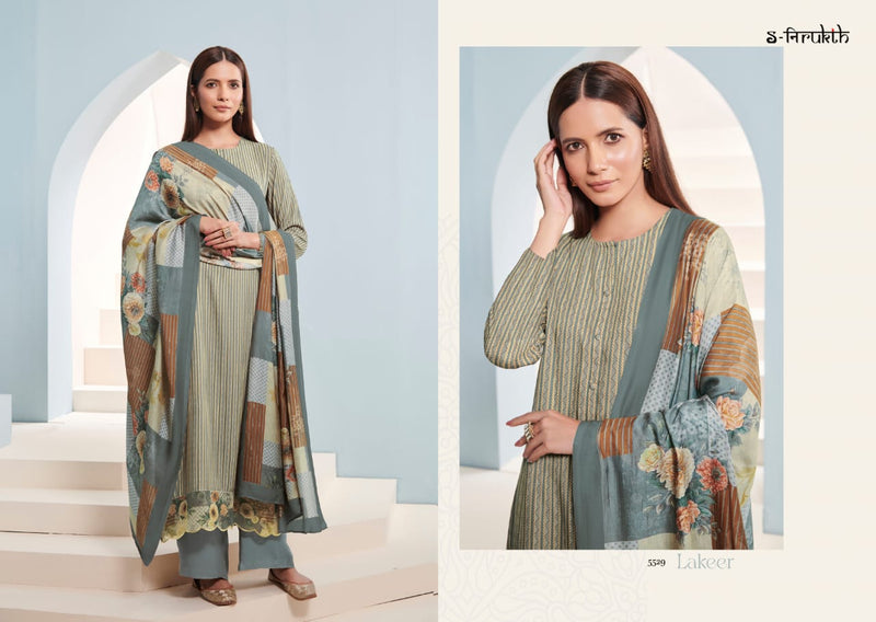 S Nirukth Lakeer Cotton Digital Print With Embroidery Work Suits