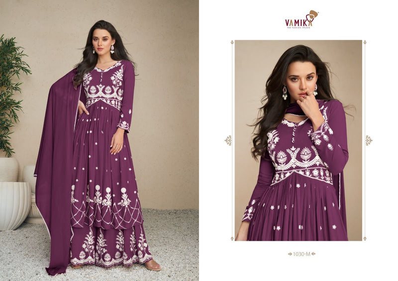 Vamika Lakhnavi Vol 5 Dark Color Rayon Thered Work Designer Aaliya Style Ready Made Suits