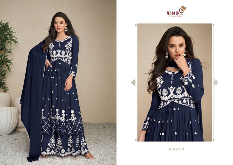 Vamika Lakhnavi Vol 5 Dark Color Rayon Thered Work Designer Aaliya Style Ready Made Suits