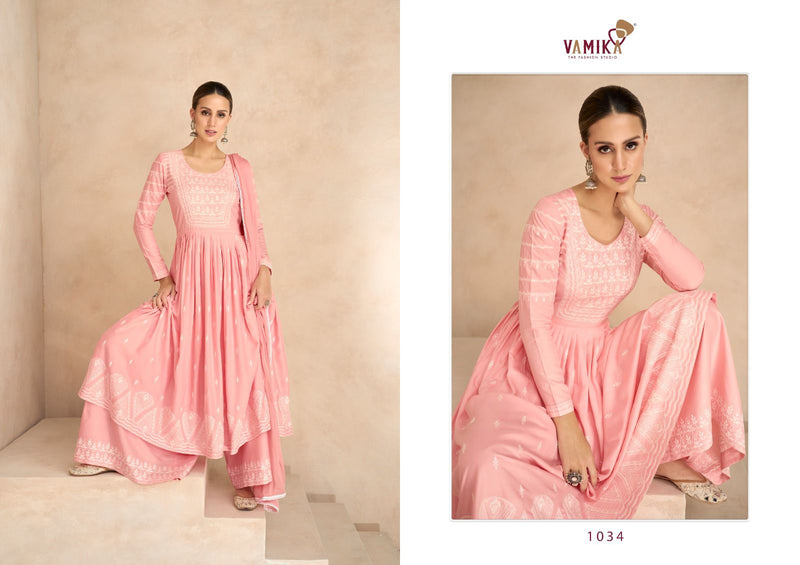 Vamika Lakhnavi Vol 6 Rayon With Beautiful Thered Work Designer Ready Made Suit