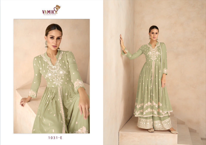 Vamika Lakhnavi Vol 6 Gold Rayon With Beautiful Designer Readymade Suit Collection