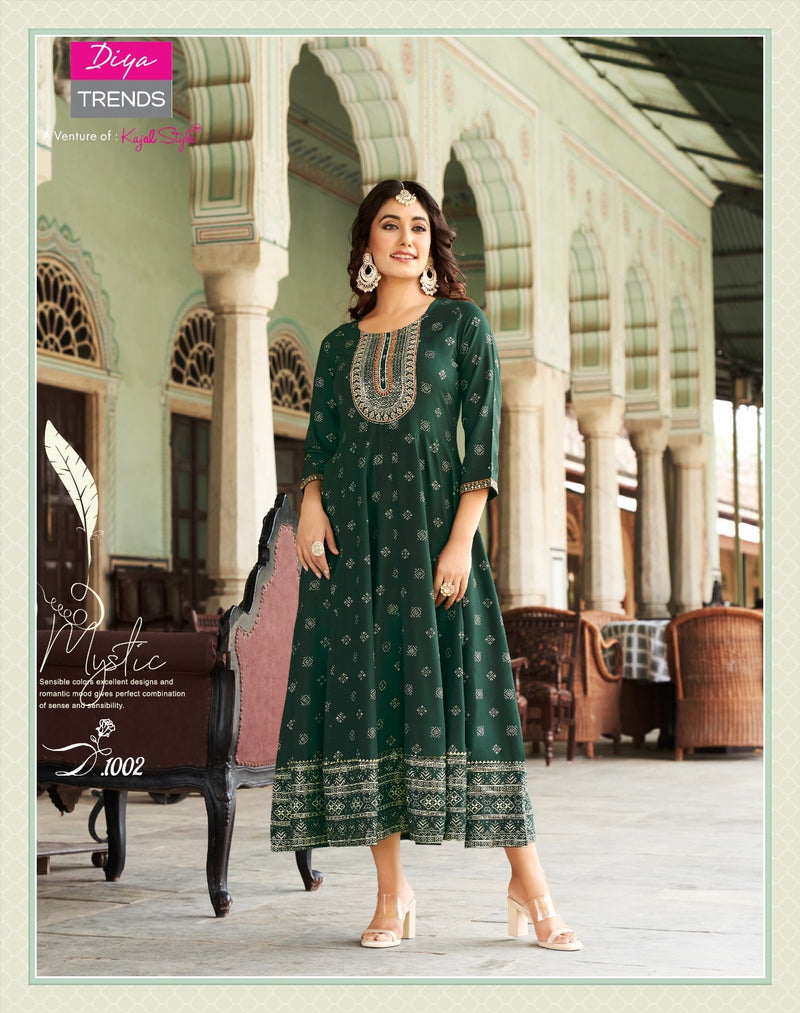 Diya Trends Lakme Vol 1 Rayon Fancy Embroidery Designer Gows