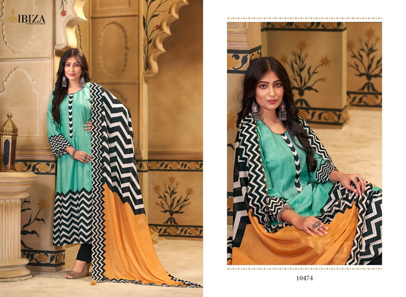 Ibiza Lashkara Muslin Digital Printe With Handwork Salwar Suit