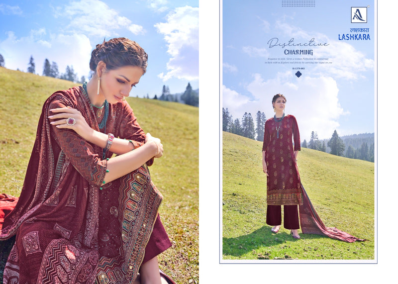 Alok Suit Lashkara Pashmina Designer Handwork Designer Suit Collection