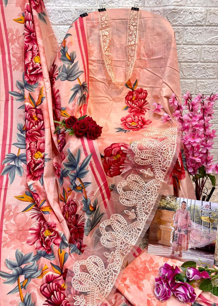Ramsha Riwaj Lawn Collection Cotton Embroidery Work Suits Collection