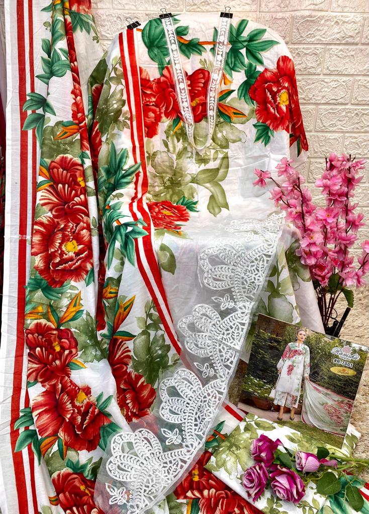 Ramsha Riwaj Lawn Collection Cotton Embroidery Work Suits Collection
