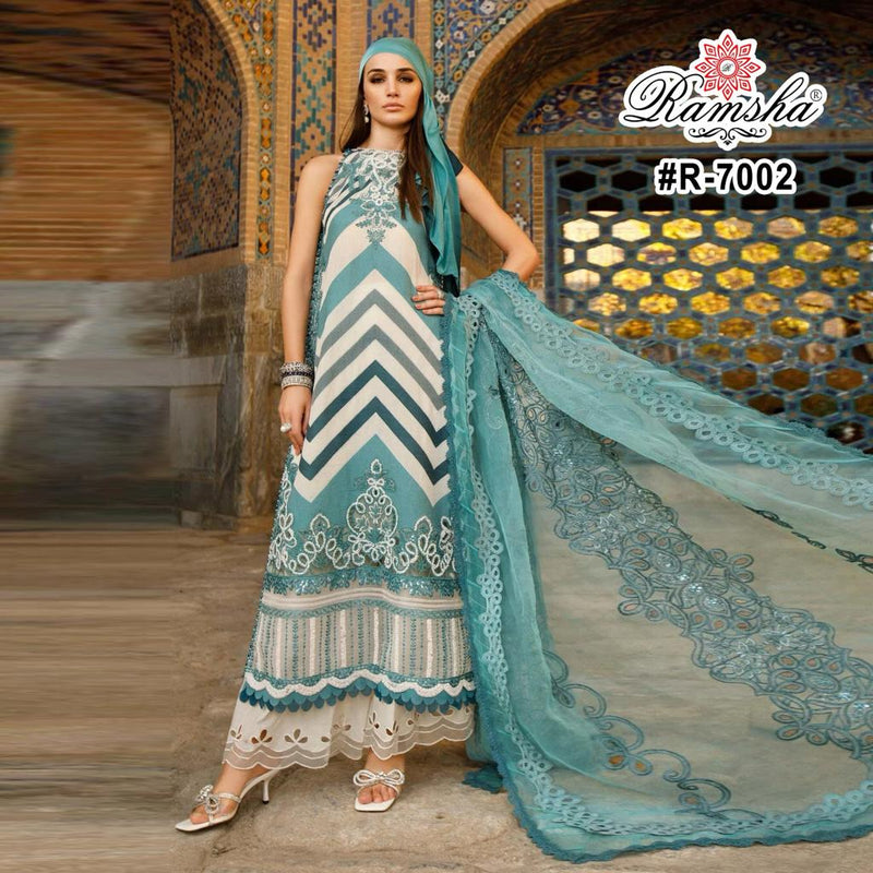 Ramsha Riwaj Lawn Collection Cotton Embroidery Work Suits Collection