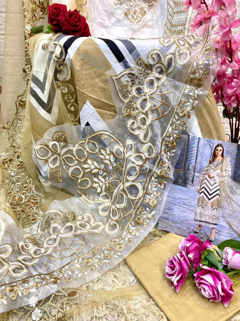 Ramsha Riwaj Lawn Collection Cotton Embroidery Work Suits Collection
