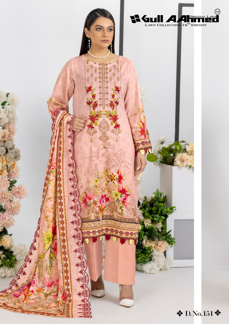 Gull Aahmed Lawn Collection Vol 16 Lawn Cotton Digital Printed Salwar Kameez