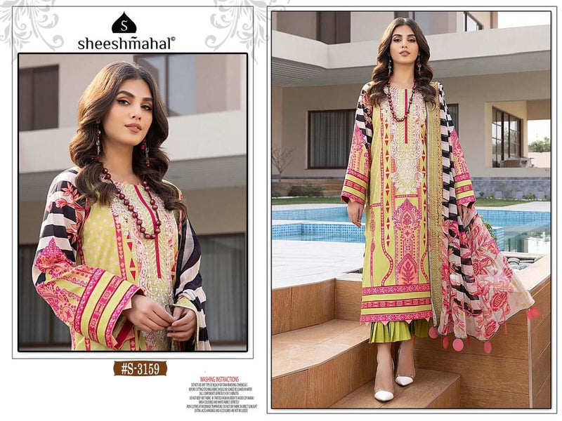 Sheeshmahal Lawn Collection Vol 2 Lawn Cotton Print With Embroidery Designer Salwar Kameez